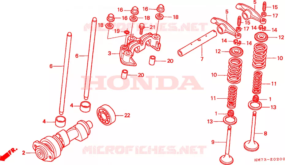 ARBRE A CAMES Honda ATV 400 FOURTRAX 1995  TRX400FWS