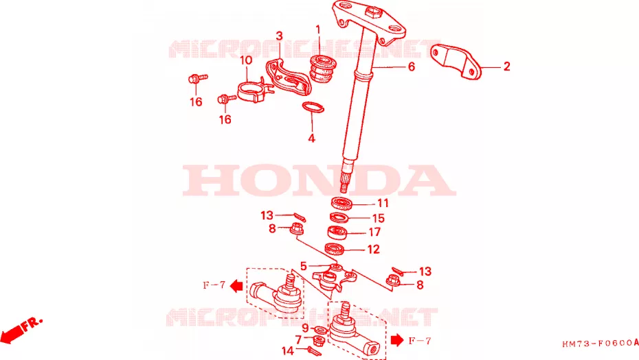 ARBRE DE DIRECTION Honda ATV 400 FOURTRAX 1995  TRX400FWS