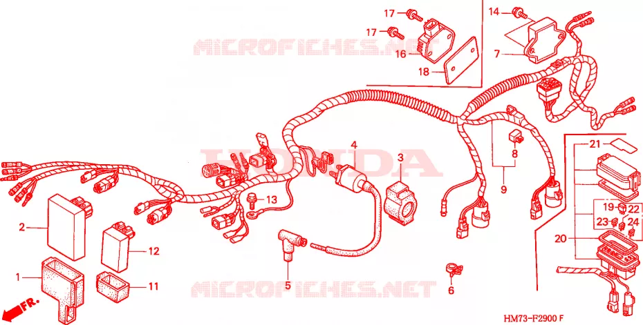 FAISCEAU DES FILS Honda ATV 400 FOURTRAX 1995  TRX400FWS