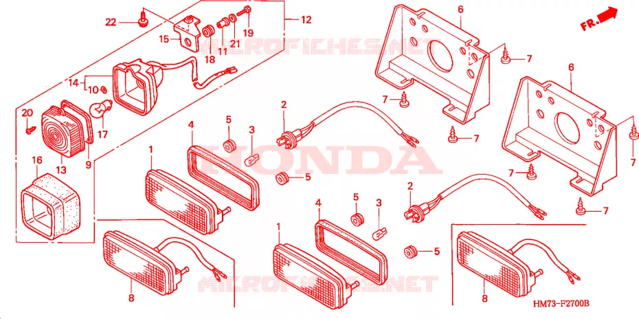 FEU ARRIERE Honda ATV 400 FOURTRAX 2000  TRX400FWY