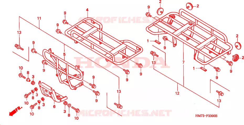 SUPPORT Honda ATV 400 FOURTRAX 2000  TRX400FWY