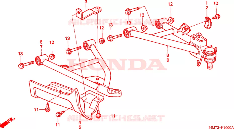 TRIANGLES AVANT Honda ATV 400 FOURTRAX 2000  TRX400FWY