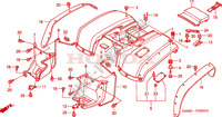 GARDE BOUE ARRIERE (TRX250TM) ('02 '04) pour Honda TRX 250 FOURTRAX RECON Standard de 2004