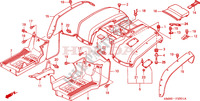 GARDE BOUE ARRIERE  pour Honda TRX 250 FOURTRAX RECON Electric Shift de 2003