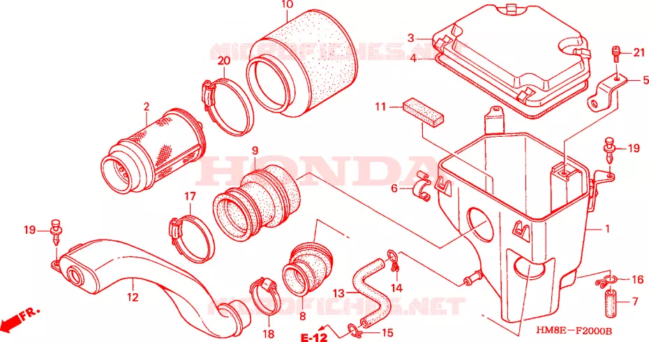 FILTRE A AIR Honda ATV 250 FOURTRAX 2003  TRX250TM3