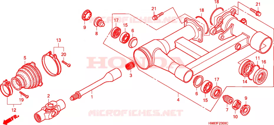 BRAS OSCILLANT Honda ATV 250 FOURTRAX 2000  TRX250Y