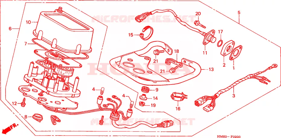 COMPTEUR Honda ATV 250 FOURTRAX 2000  TRX250Y