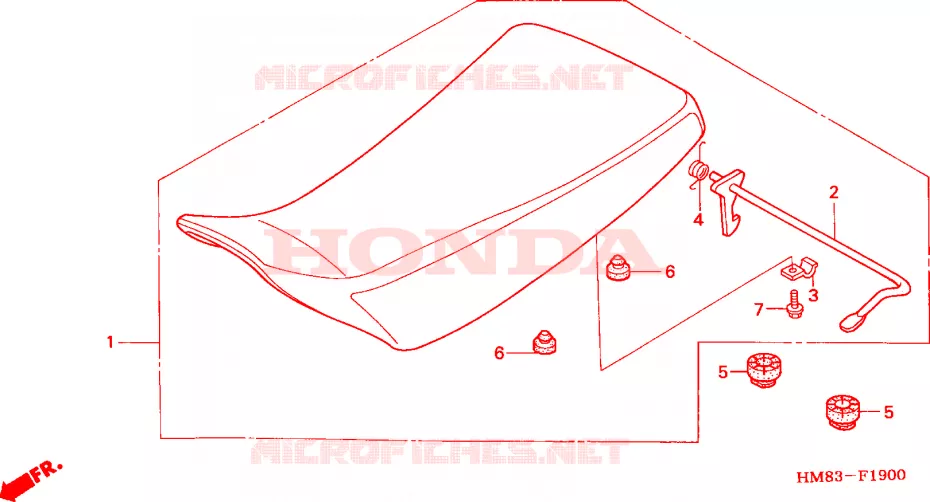 SELLE Honda ATV 250 FOURTRAX 2000  TRX250Y