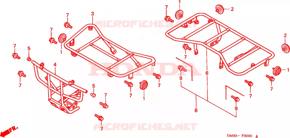 SUPPORT Honda ATV 250 FOURTRAX 2000  TRX250Y