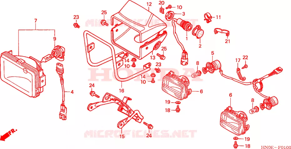 PHARE Honda ATV 450 FOURTRAX 2002  TRX450FM2