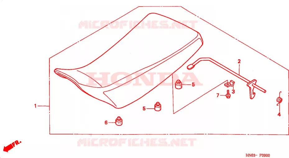 SELLE Honda ATV 450 FOURTRAX 2000  TRX450ESY