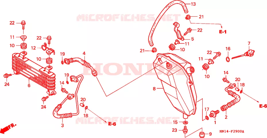 RADIATEUR D'HUILE Honda ATV 400 FOURTRAX 2002  TRX400EX2
