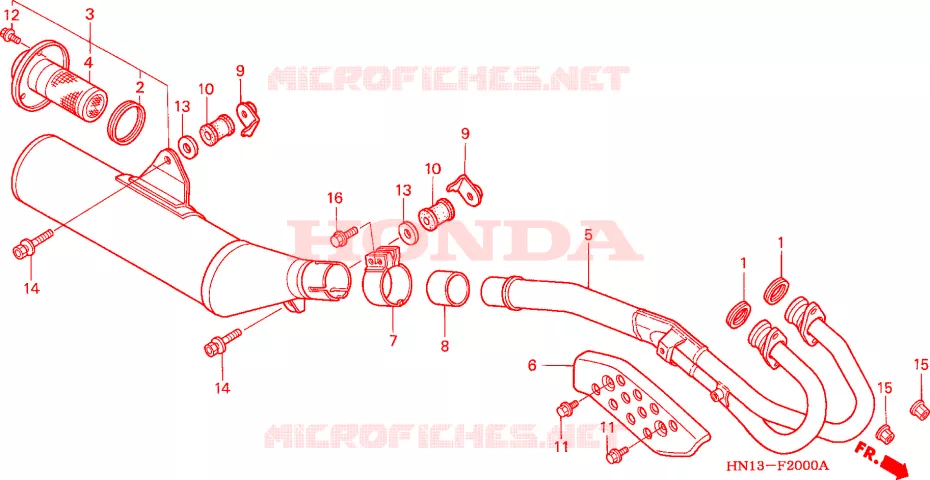 SILENCIEUX D'ECHAPPEMENT Honda ATV 400 FOURTRAX 2002  TRX400EX2