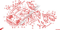 GARDE BOUE AVANT (TRX500FA1/2/3/4) pour Honda FOURTRAX 500 RUBICON Hydrostatic de 2003