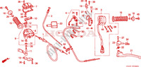 LEVIER DE GUIDON/COMMUTATEUR/CABLE(TRX500FA1/2/3/4) pour Honda FOURTRAX 500 FOREMAN RUBICON Hydrostatic de 2003