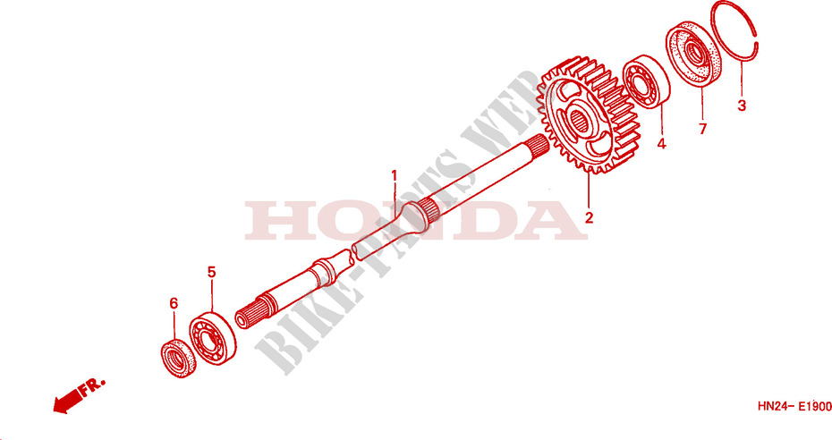ARBRE DE SORTIE pour Honda FOURTRAX 500 FOREMAN RUBICON Hydrostatic de 2007