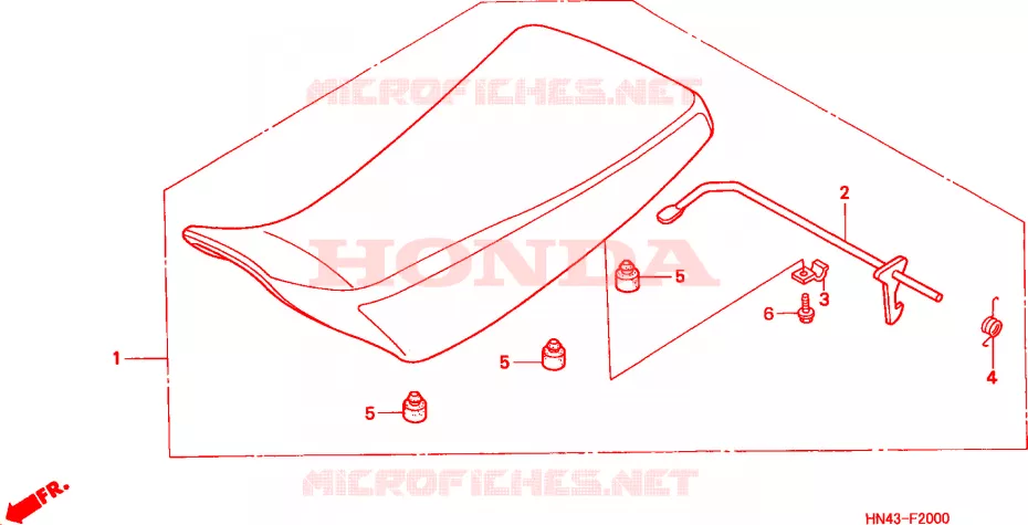 SELLE Honda ATV 350 FOURTRAX 2003  TRX350FM3