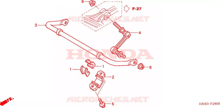 BARRE ANTI ROULIS Honda ATV 650 FOURTRAX 2005  TRX650FA5