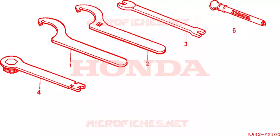 OUTIL Honda MOTO 250 CR 1987  CR250RH