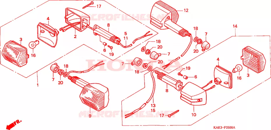 CLIGNOTANT Honda MOTO 125 CRM 1996  CRM125RP