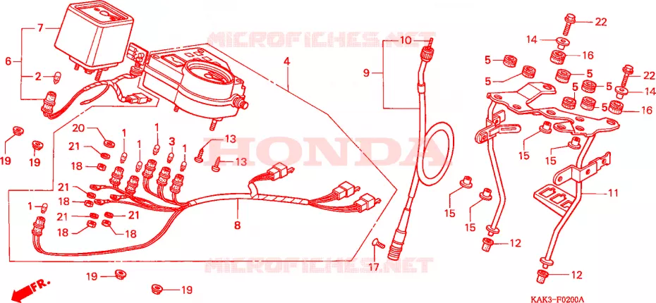 COMPTEUR Honda MOTO 125 CRM 1990  CRM125RL
