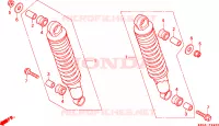 AMORTISSEUR ARRIERE pour Honda CB 250 TWO FIFTY de 1996