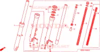 FOURCHE pour Honda CB 250 TWO FIFTY de 1996