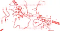 LEVIER DE GUIDON/COMMUTATEUR/CABLE(2) pour Honda CB 250 TWO FIFTY PAYO de 1994