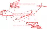 RAYURE/MARQUE(2) pour Honda CB 250 TWO FIFTY de 1994