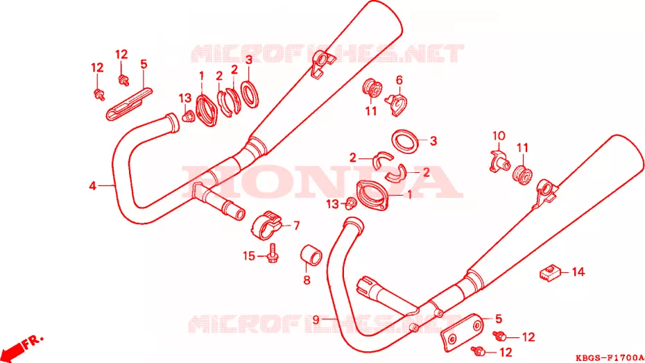 SILENCIEUX D'ECHAPPEMENT Honda MOTO 250 CB 1994  CB250R