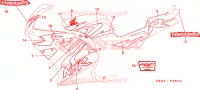 MARQUE(5)(GAUCHE) pour Honda NSR 125 R de 1998