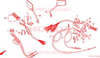 LEVIER DE GUIDON/COMMUTATEUR/CABLE(CB125TDJ/TP) pour Honda CB 125 TWIN de 1988