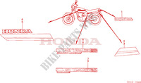 RAYURE/EMBLEME(CB125TDC) pour Honda CB 125 TWIN de 1983