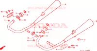 SILENCIEUX D'ECHAPPEMENT pour Honda CB 125 TWIN de 1983