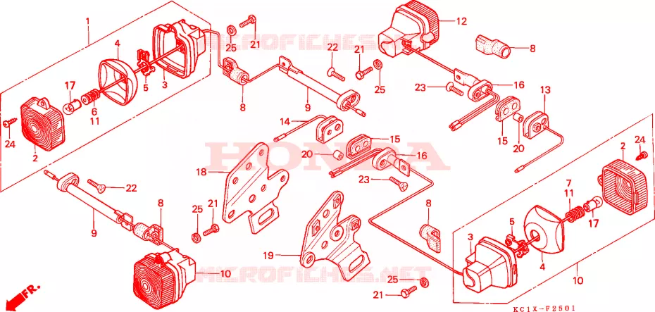 CLIGNOTANT(2) Honda MOTO 125 CB 1982  CB125TDC