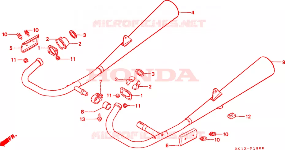 SILENCIEUX D'ECHAPPEMENT Honda MOTO 125 CB 1982  CB125TDC