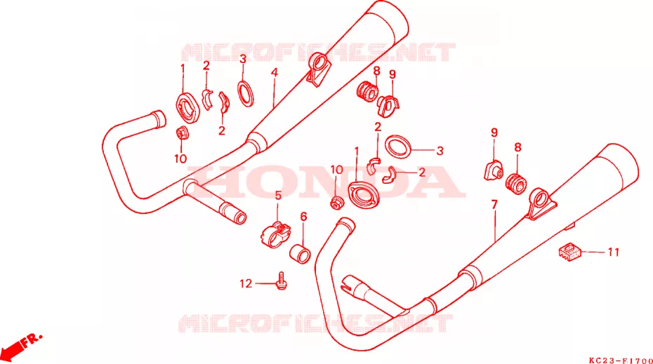 SILENCIEUX D'ECHAPPEMENT Honda MOTO 125 CM 1982  CM125CC