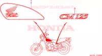 AUTOCOLLANTS pour Honda CM 125 CUSTOM de 1999