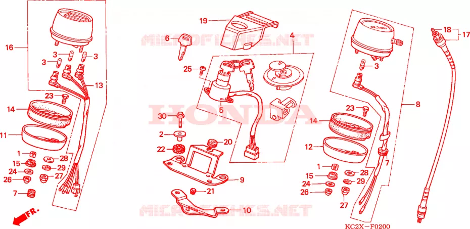 COMPTEUR Honda MOTO 125 CM 2000  CM125CX