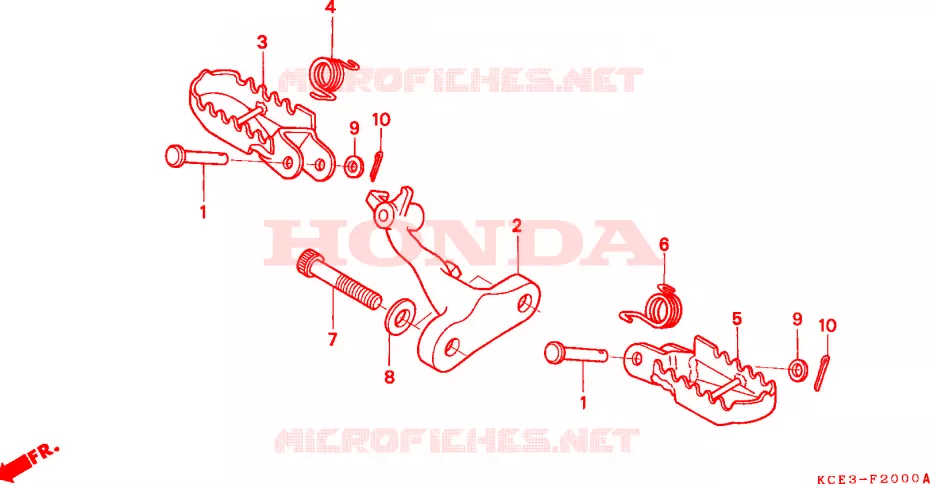 REPOSE PIED Honda MOTO 250 XR 1999  XR250RX