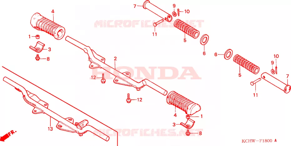 REPOSE PIED Honda MOTO 125 CG 2000  CG125W