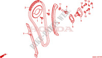 CHAINE DE DISTRIBUTION   TENDEUR pour Honda XLR 125 geschwindigkeitsbeschraekung de 1998