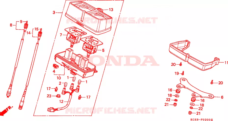 COMPTEUR Honda MOTO 125 CG 1993  CG125P_SS