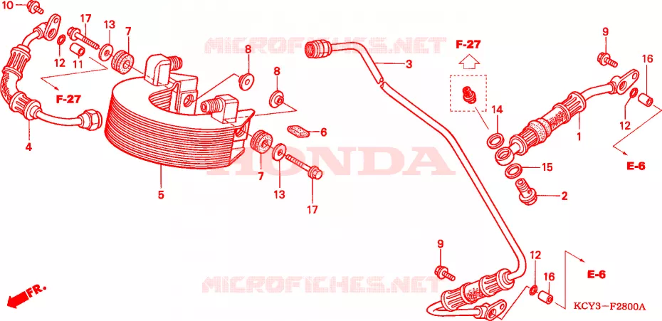 RADIATEUR D'HUILE Honda MOTO 400 XR 2003  XR400R3