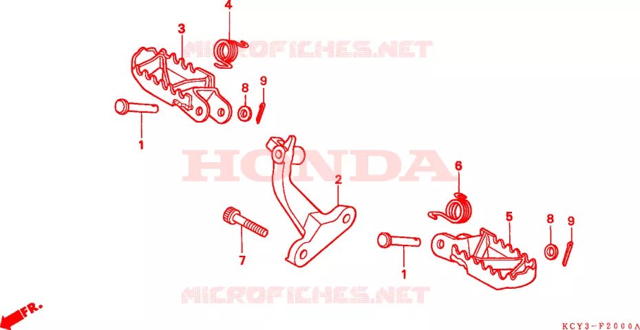 REPOSE PIED Honda MOTO 400 XR 1999  XR400RX