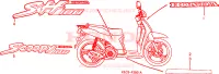 MARQUE/RAYURE(2) pour Honda SCOOPY 100 de 1998