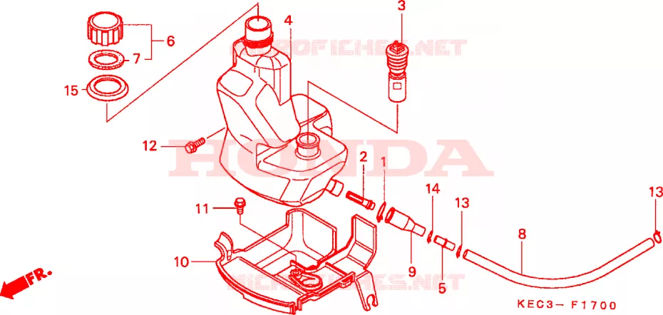 RESERVOIR D'HUILE Honda SCOOTER 100 SCOOPY 1998  SH100W