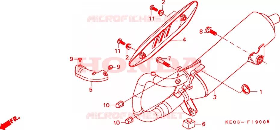 SILENCIEUX D'ECHAPPEMENT Honda SCOOTER 100 SCOOPY 2001  SH1001