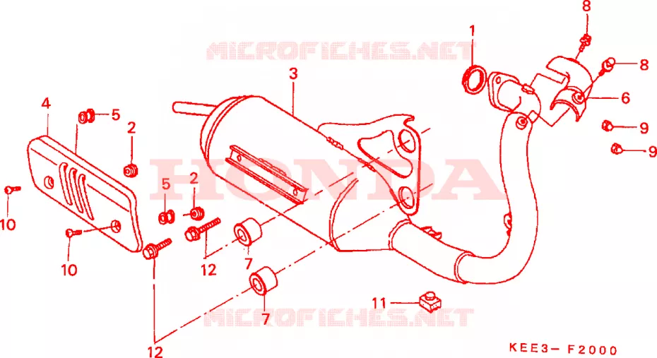 SILENCIEUX D'ECHAPPEMENT Honda SCOOTER 100 BALI 1996  SJ100T