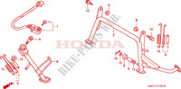 BEQUILLE pour Honda PANTHEON 150 FES de 2000